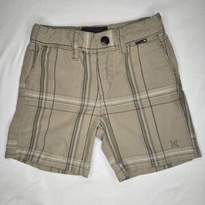 Hurley Kids Tan Plaid Shorts